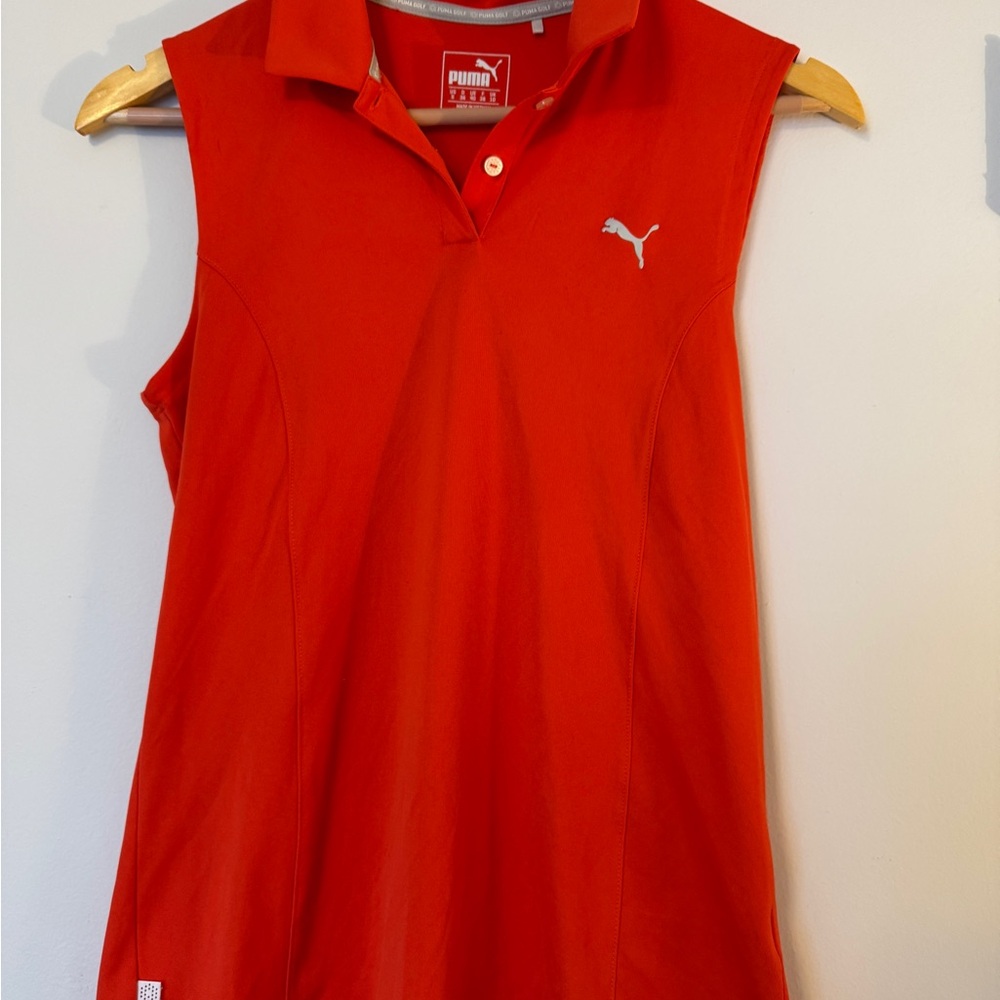 Puma Women's Bold Orange Sleeveless Top